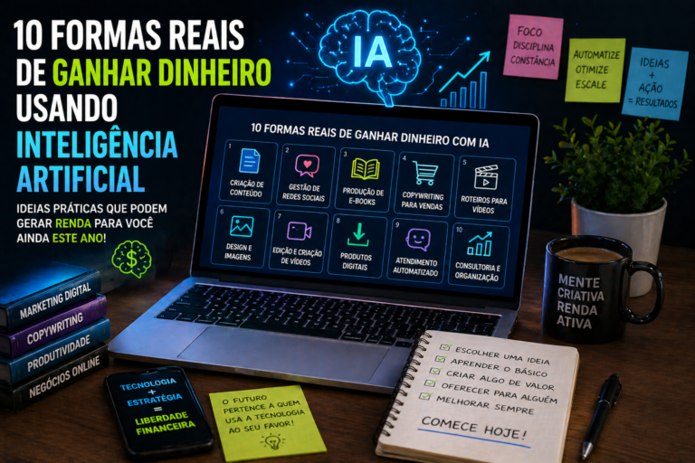 10 formas reais de ganhar dinheiro usando inteligência artificial