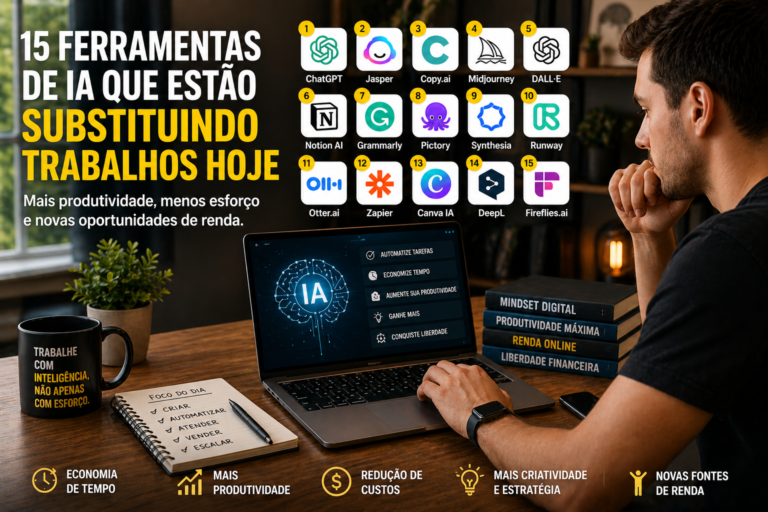 15 ferramentas de IA que estão substituindo trabalhos hoje
