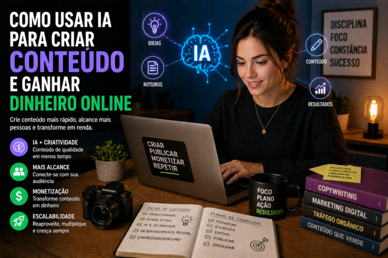 Como usar IA para criar conteúdo e ganhar dinheiro online