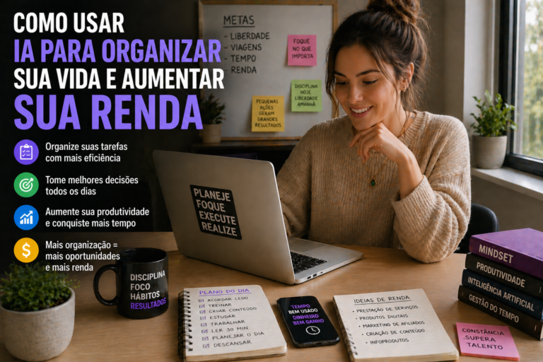 Como usar IA para organizar sua vida e aumentar sua renda